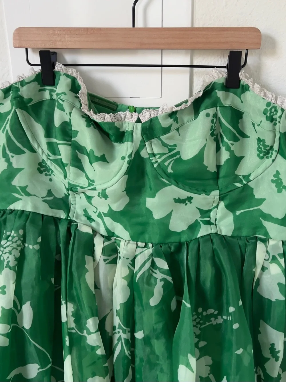 Selkie Corset Strapless Mini Dress in Green - Picture 6 of 9